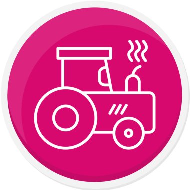 Modern b 'nin vektör illüstrasyonunda traktörün eksik simgesi