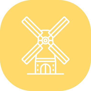 Yel değirmeni Web simgesi basit illüstrasyon