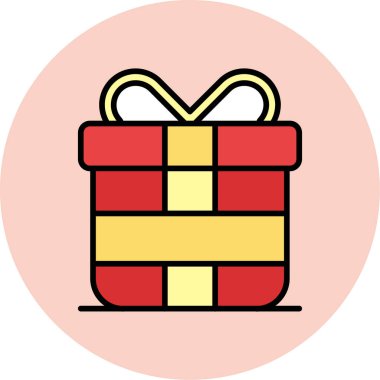 Hediye kutusu. Basit resimleme