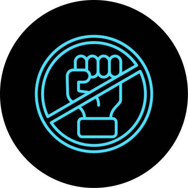 yumruk simgesi yok, vektör illüstrasyonu