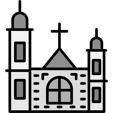 Kiliseye. Web simgesi basit illüstrasyon
