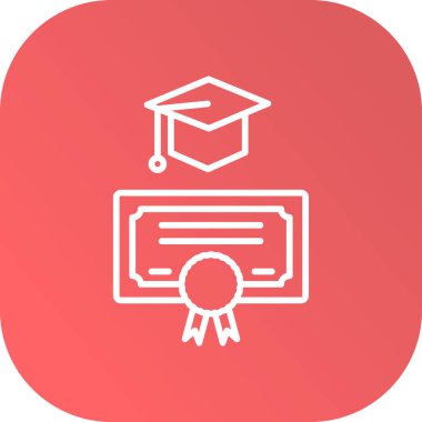 mezuniyet başlığı simgesi soyut grupta izole edildi