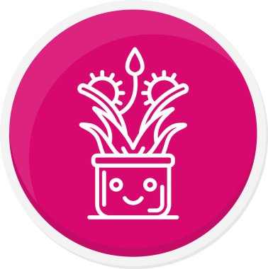 Bitki. Web simgesi basit illüstrasyon