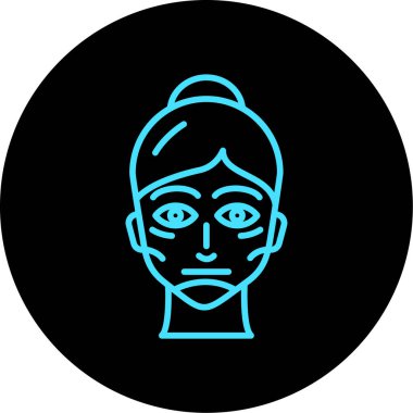 Benzersiz erkek yüz vektör simgesi