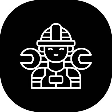 Ateşli bir adamın vektör çizimi