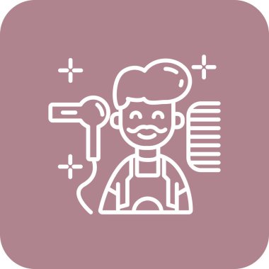 Fırçalı bir adamın vektör çizimi