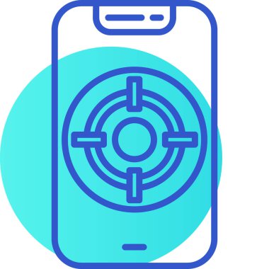 Cep telefonu simgesi, vektör illüstrasyonu