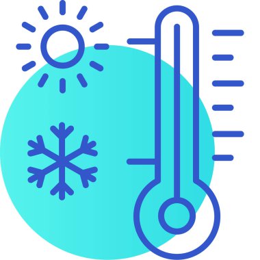 Soğuk Sıcaklık simgesi vektör illüstrasyonu