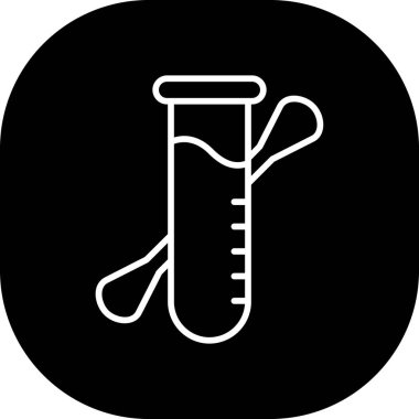 Vektör test tüpü simgesi