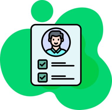 kimlik kartı vektör simgesi