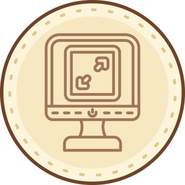 Bilgisayar. Web simgesi basit illüstrasyon