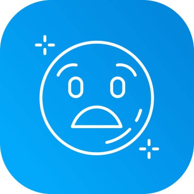 Hüzünlü gülen yüz simgesi beyaz arkaplanda izole edildi. Üzücü ifade konsepti. Renkli taslak konsepti. vektör.