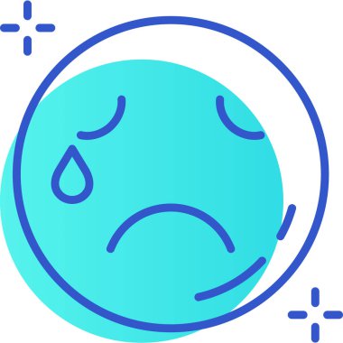 Ağlayan emoji simgesi simgesi