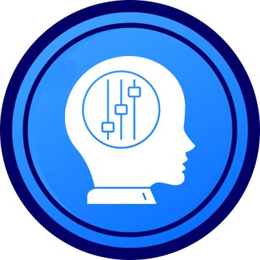 beyin ikonu vektör illüstrasyonu