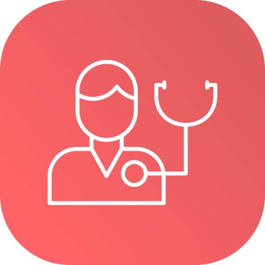 Tıp doktoru vektör simgesi modern illüstrasyon