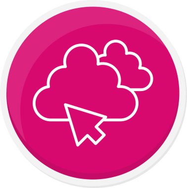 bulut web simgesi, basit vektör illüstrasyonu