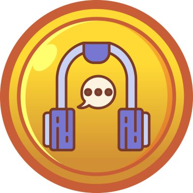 Müzik player simgesi. Müzik player vektör simgesi web için karikatür çizimi