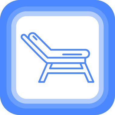 Bir sandalye simgesinin vektör illüstrasyonu