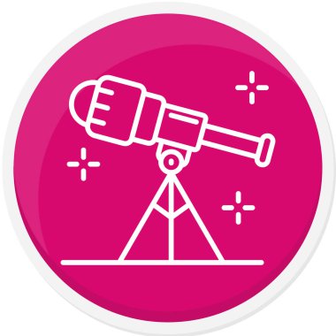 Teleskop. Web simgesi basit illüstrasyon