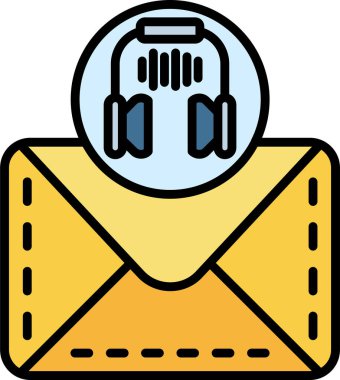 Posta posta simgesi doldurulmuş - taslak biçimi