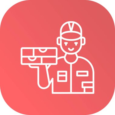 Vektör olarak inşaat işçisi simgesi.