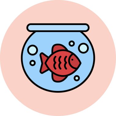 Balık. Web simgesi basit illüstrasyon