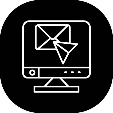 e-posta vektörü düz simgesi