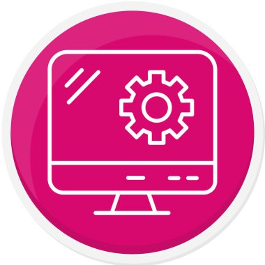 Dizüstü bilgisayar simgesi vektör çizimi