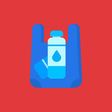 su şişesi simgesi, düz vektör tasarımı