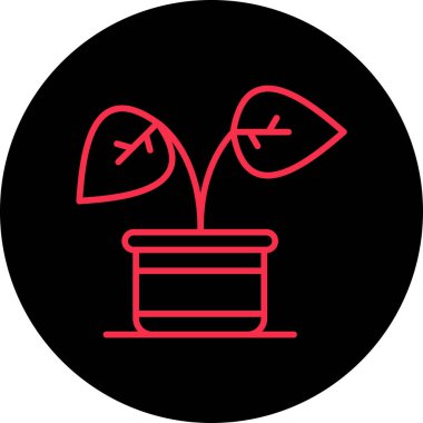 Bitki simgesinin vektör illüstrasyonu