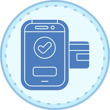 Bir smartphone simge vektör çizim