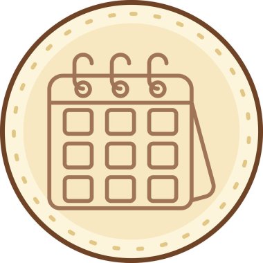 Moda biçimi izole edilmiş arkaplanda takvim simgesi