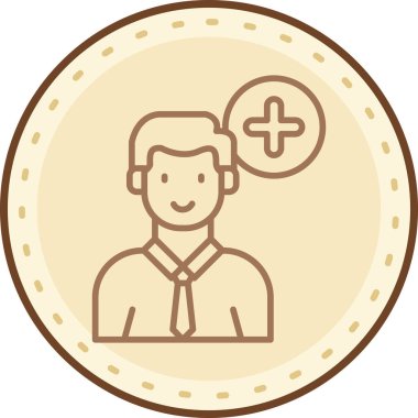 Bir insan simgesinin vektör illüstrasyonu