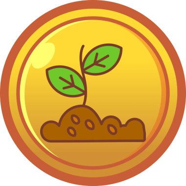 Altın sikkede bitki büyümesi