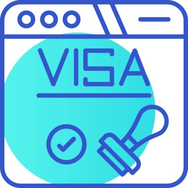 Vize simgesi, vektör çizimi