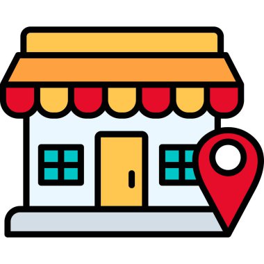 konum simgesi renk özet vektörünü kaydet