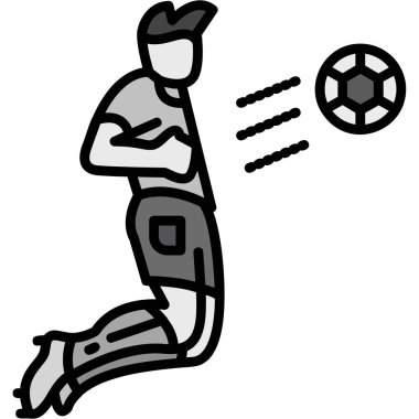 futbol oyuncusu simgesi, vektör tasarımı