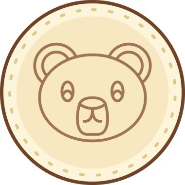 Ayı simgesi, basit vektör illüstrasyonu