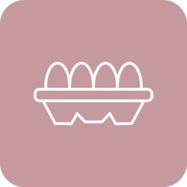 Yumurta simgesi, illüstrasyon, beyaz arkaplan vektörü