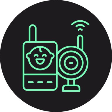 Radyo anten simgesi vektör illüstrasyonu