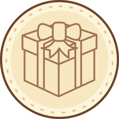 Hediye. Web simgesi basit illüstrasyon