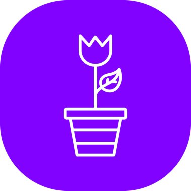 Çiçek. Web simgesi basit illüstrasyon