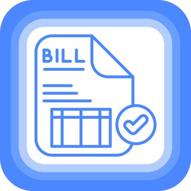 fatura belgesi simgesi, vektör illüstrasyonu