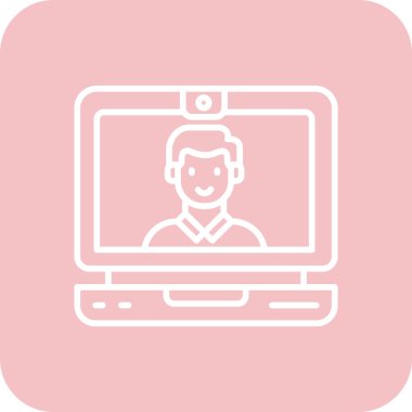 Düz bir dizüstü bilgisayarın vektör çizimi