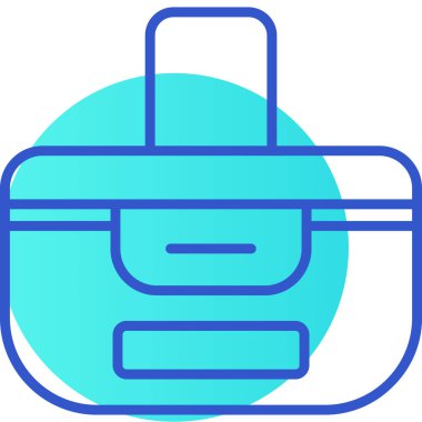 çanta çanta simgesi doldurulmuş taslak biçimi