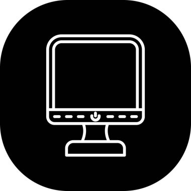 Bilgisayar. Web simgesi basit illüstrasyon