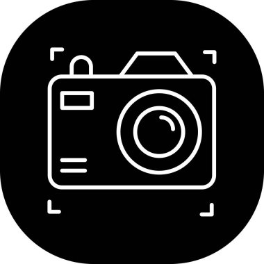 Kamera. Web simgesi basit illüstrasyon