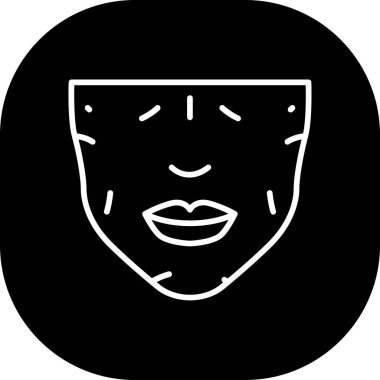 Maskeli kadın yüzü