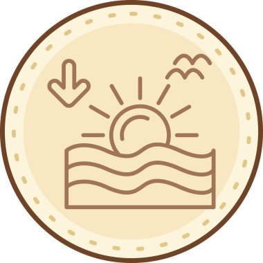 Tek bir simgenin vektör illüstrasyonu