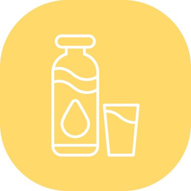 süt simgesi, vektör illüstrasyonu basit tasarım